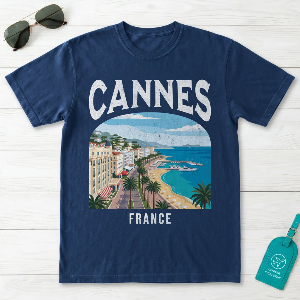 Cannes France Vintage Travel Poster T-Shirt