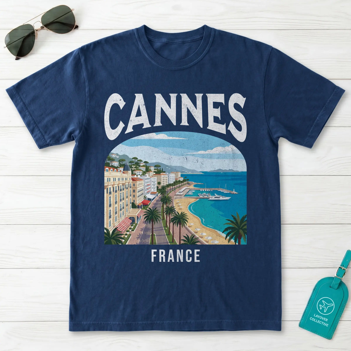 Cannes France Vintage Travel Poster T-Shirt
