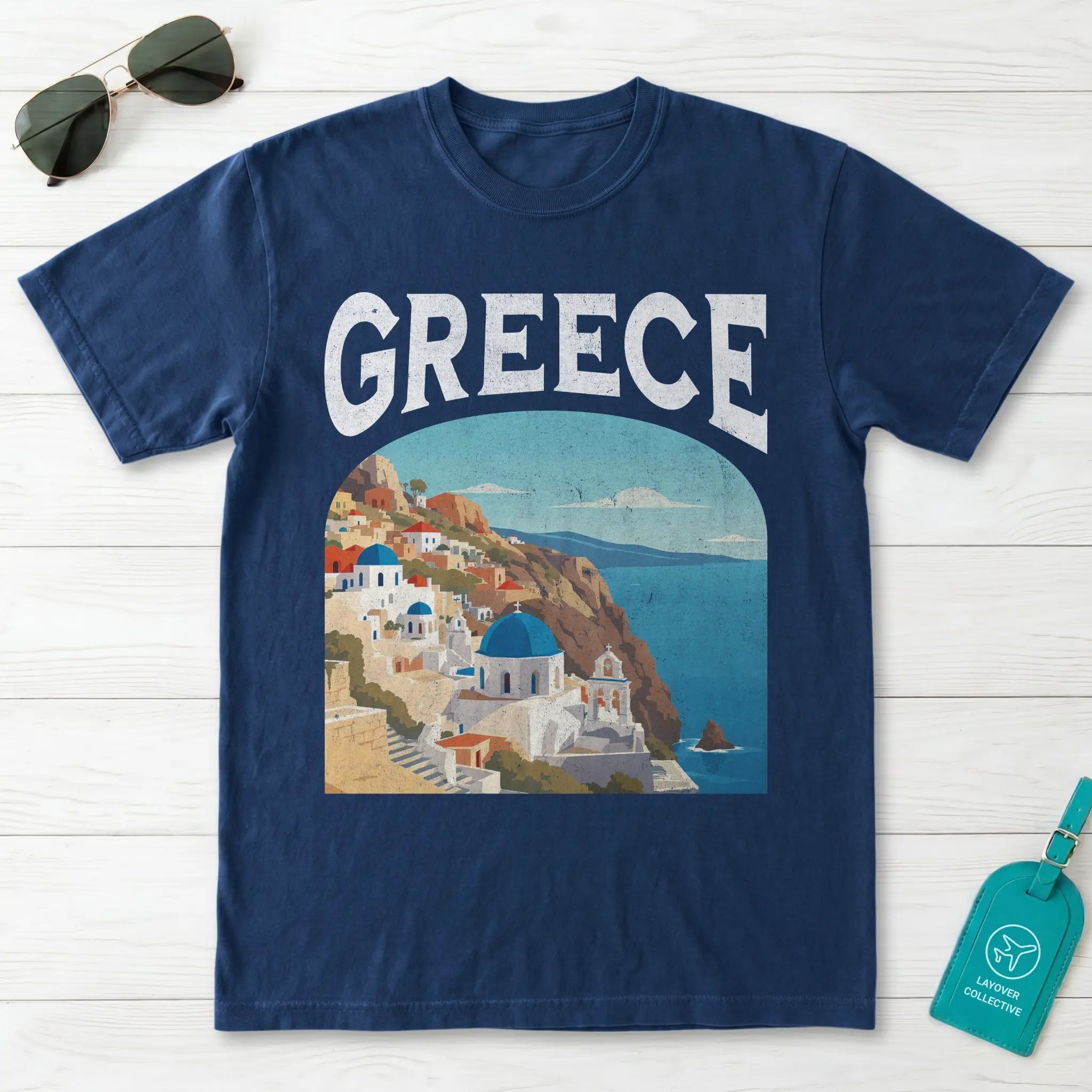 Greece Vintage Travel Poster T-Shirt