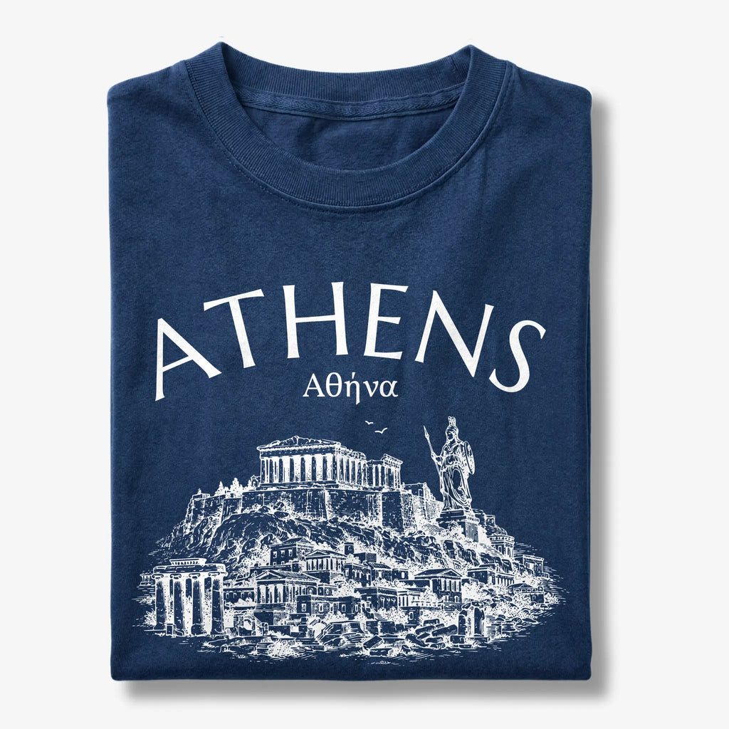 Athens Greece Acropolis Line Art Graphic T-Shirt