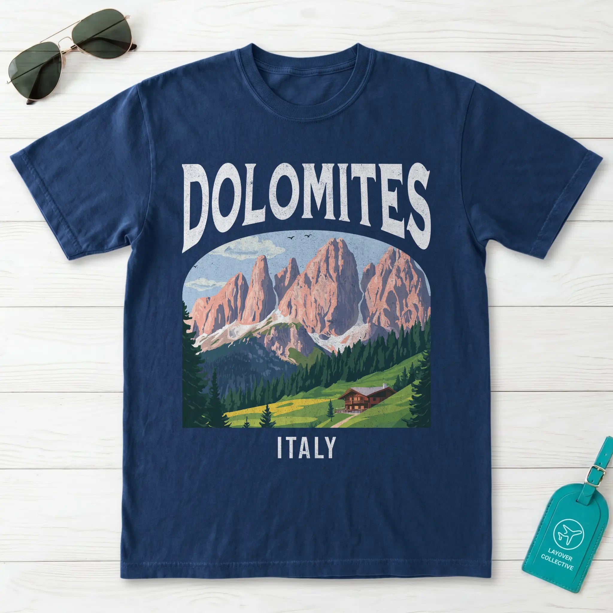 The Dolomites Italy Vintage Travel Poster T-Shirt