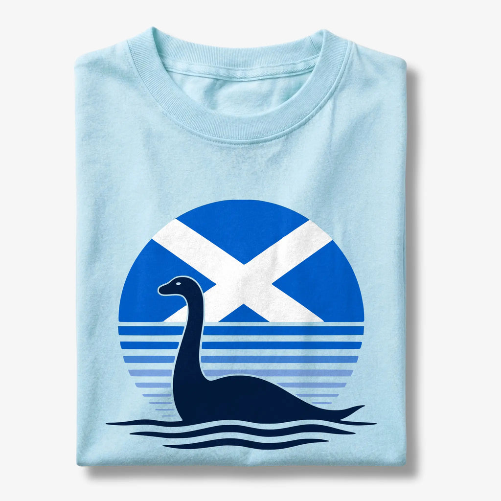 Nessie Saltire Scotland Retro T-Shirt