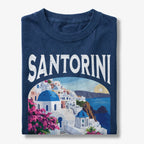 Santorini Greece Vintage Travel Poster T-Shirt