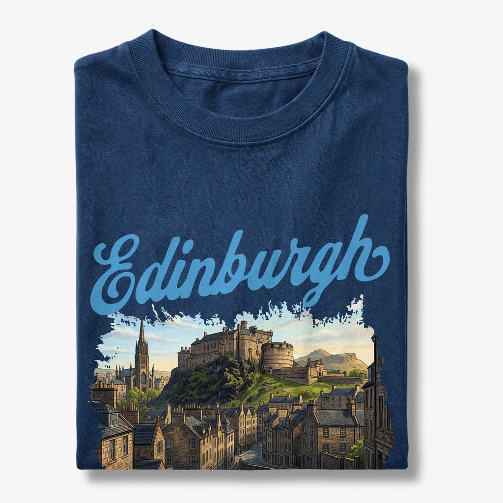 Edinburgh Retro Travel Poster T-Shirt