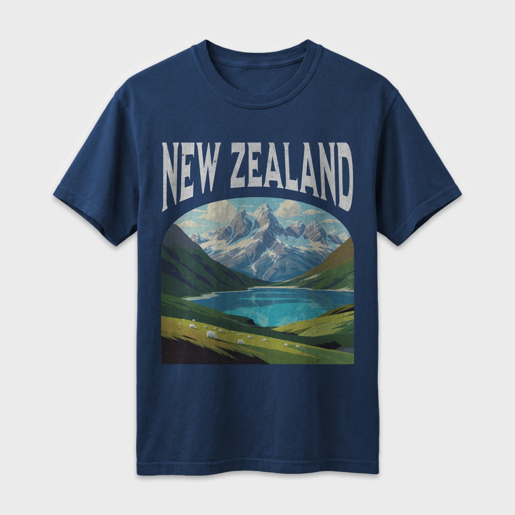 New Zealand Vintage Travel Poster T-Shirt
