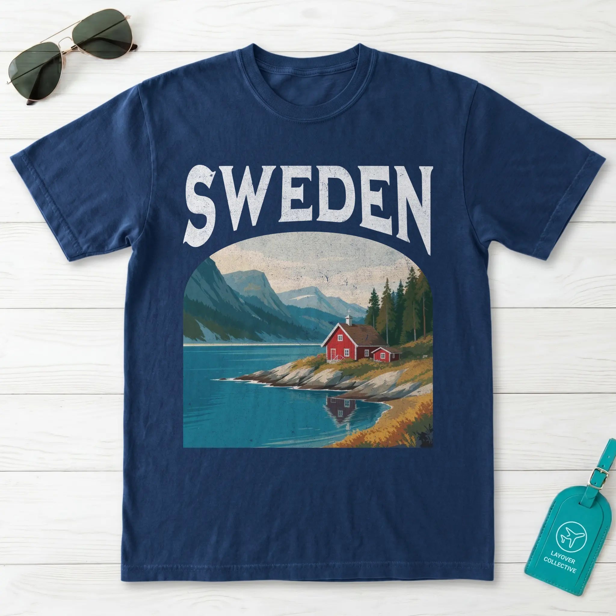Sweden Vintage Travel Poster T-Shirt
