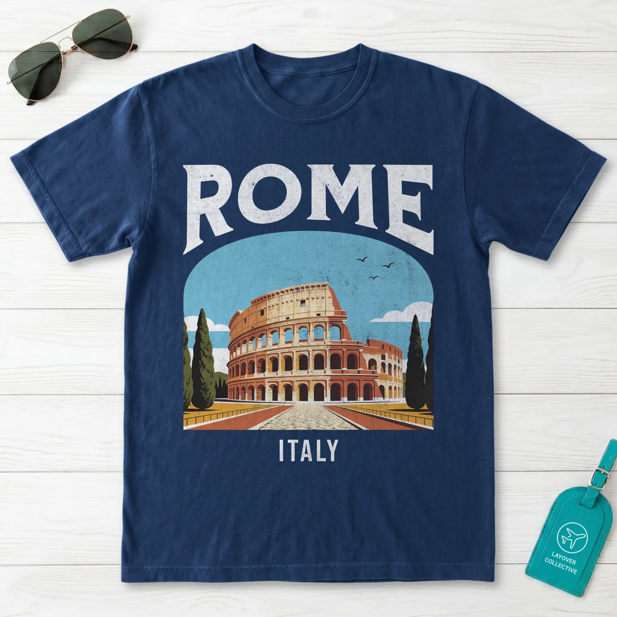 Rome Italy Vintage Travel Poster T-Shirt