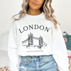 London Tower Bridge Vintage Sketch Sweatshirt