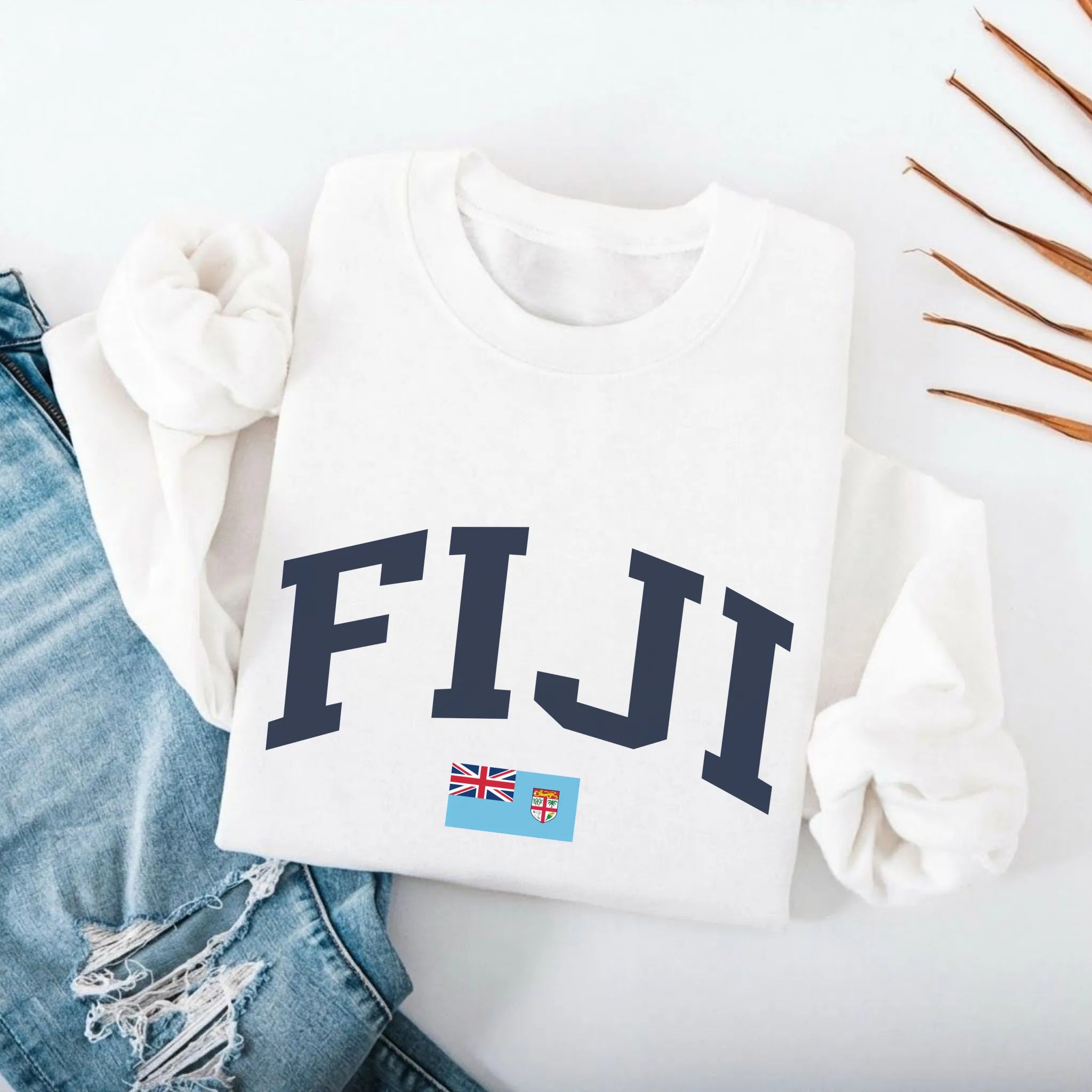 Fiji Collegiate Flag Sweatshirt