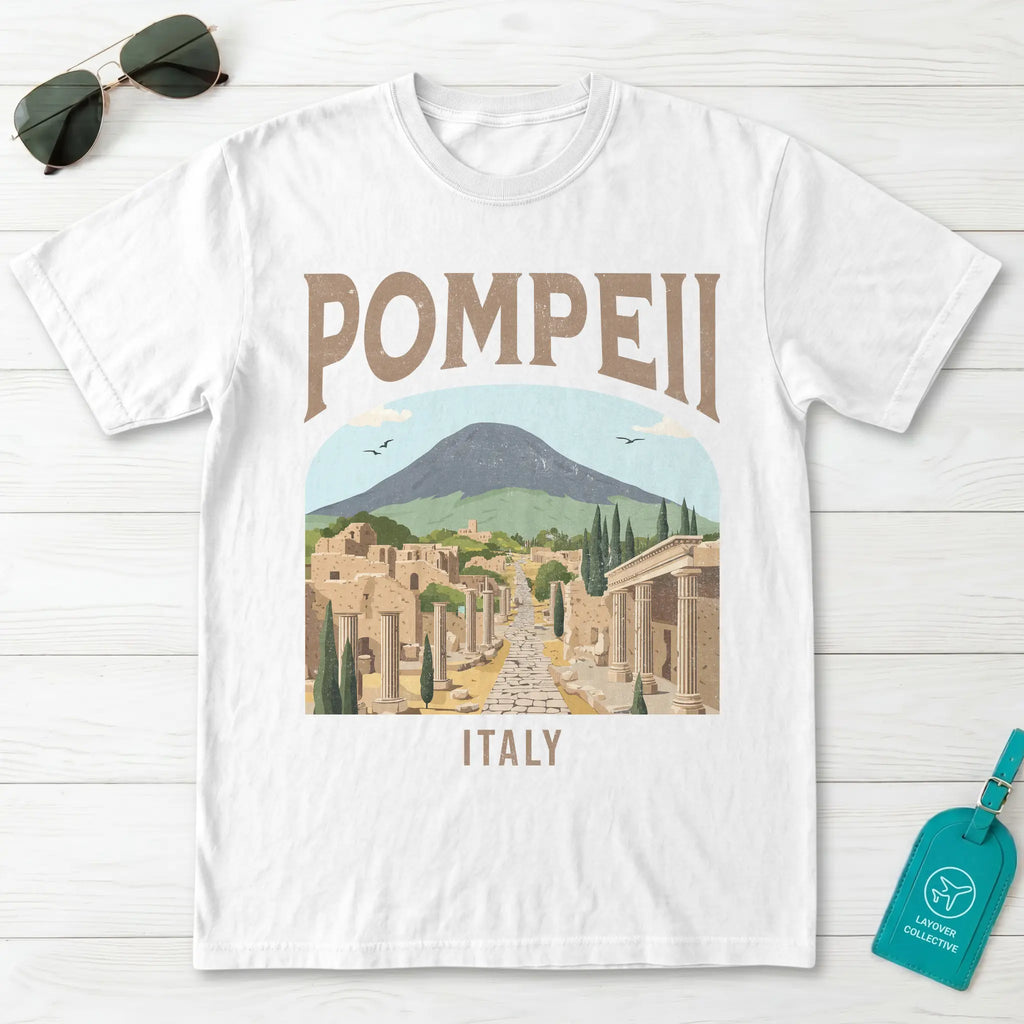 Pompeii Italy Vintage Travel Poster T-Shirt