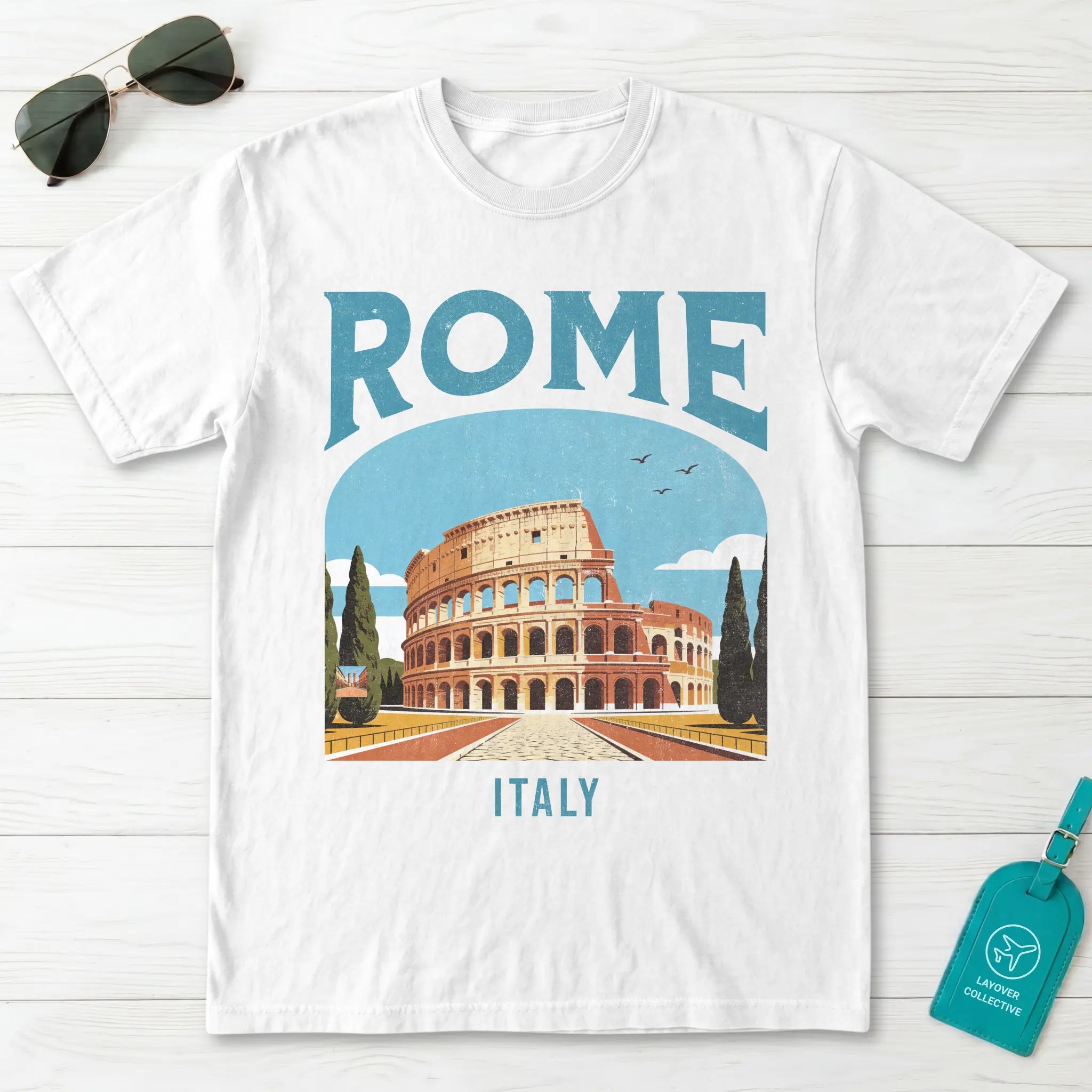 Rome Italy Vintage Travel Poster T-Shirt