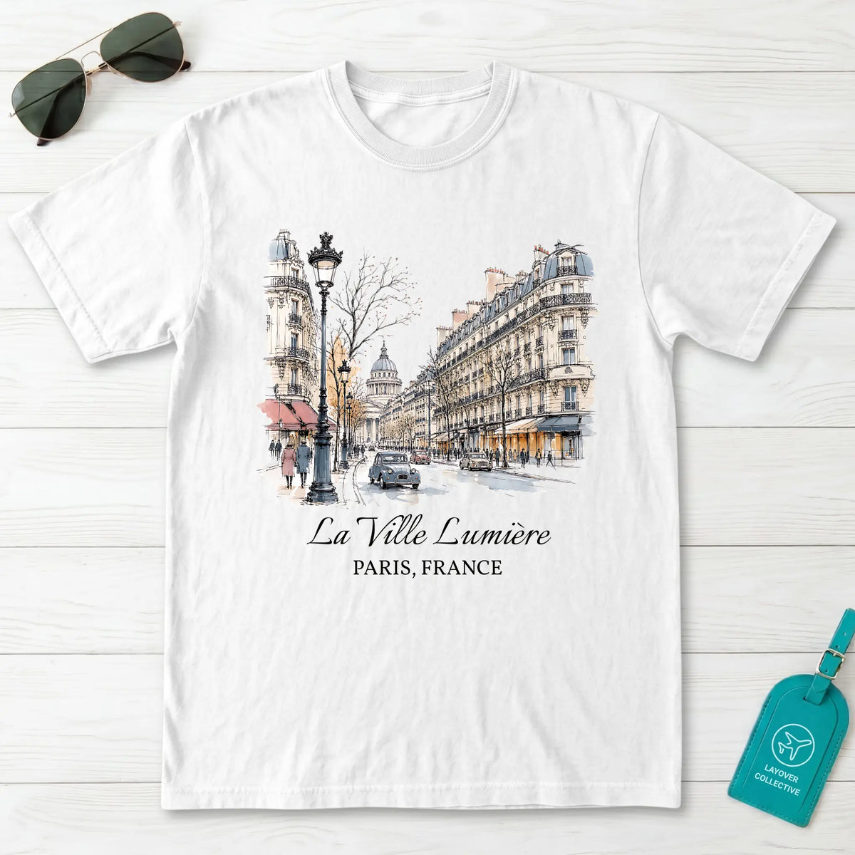 La Ville Lumiere Paris T-Shirt
