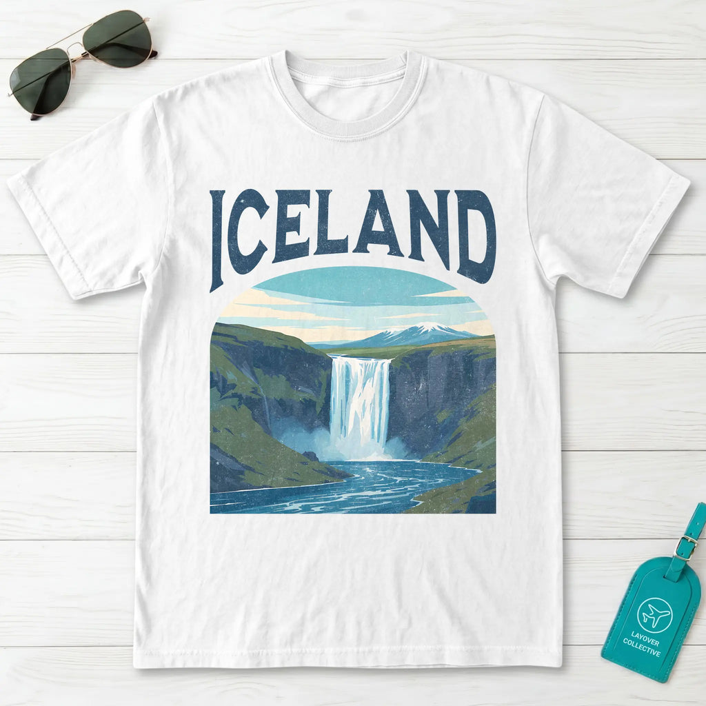Iceland Vintage Travel Poster T-Shirt