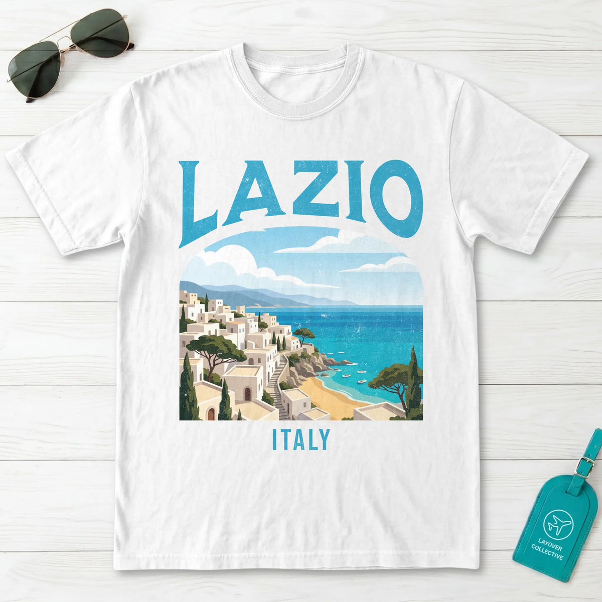 Lazio Italy Vintage Travel Poster T-Shirt