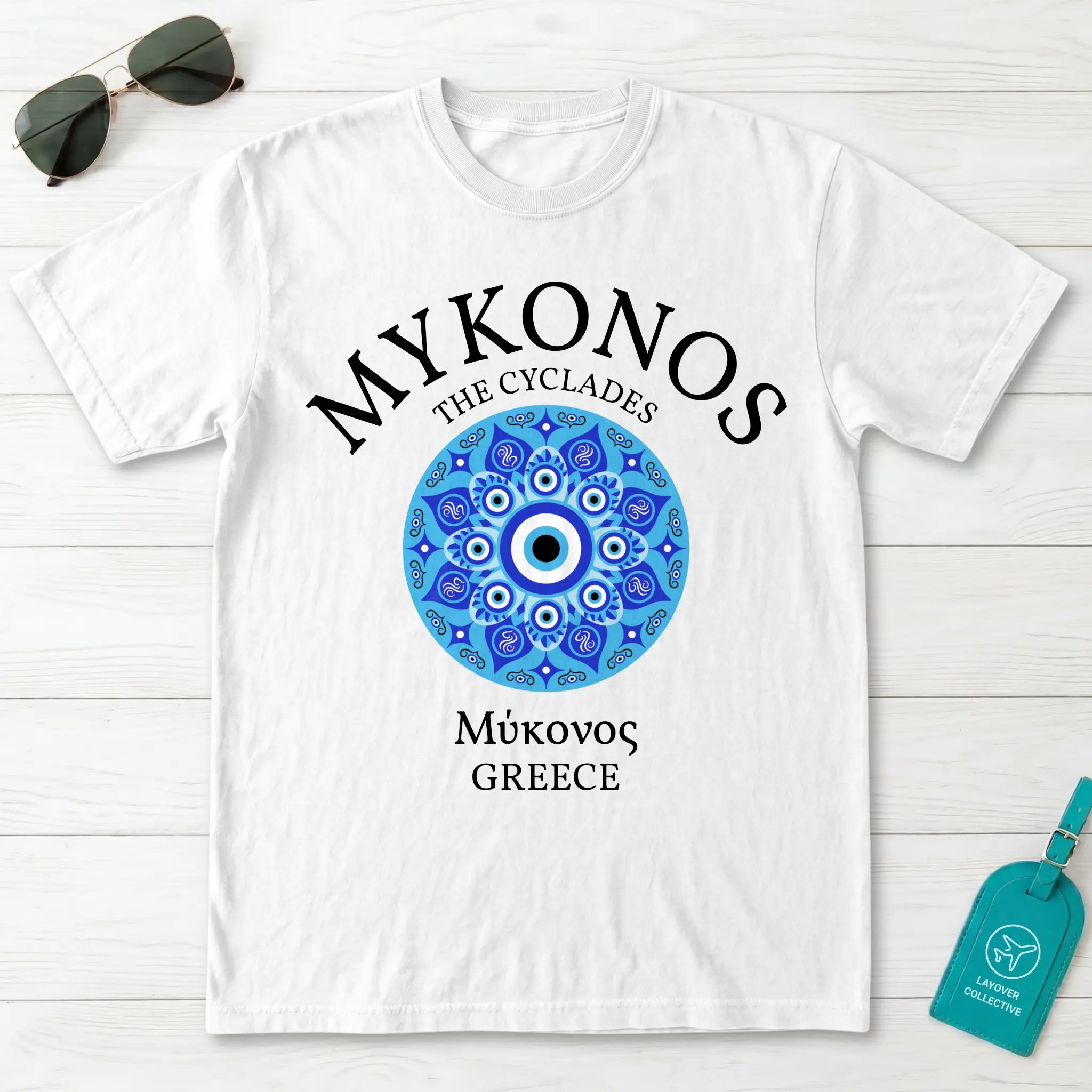 Mykonos Evil Eye Mandala T-Shirt