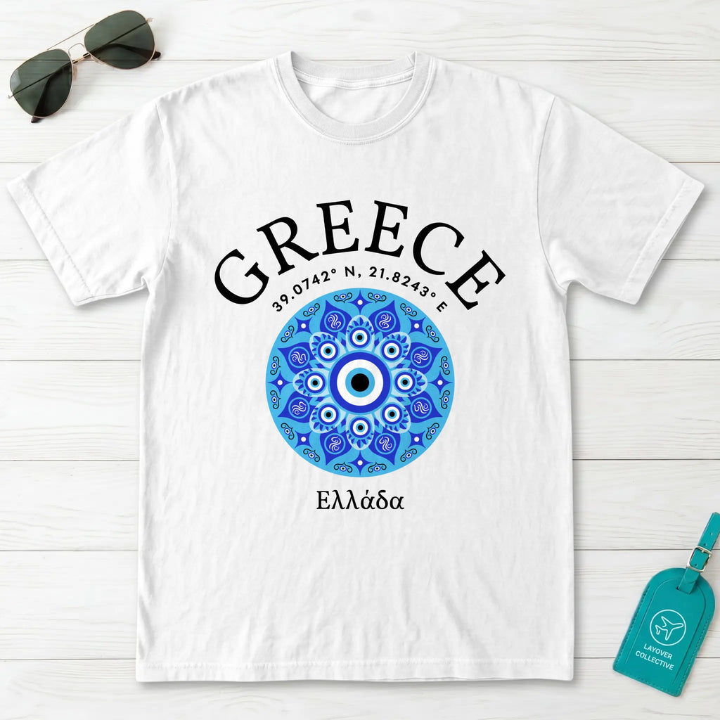 Greece Evil Eye Mandala T-Shirt