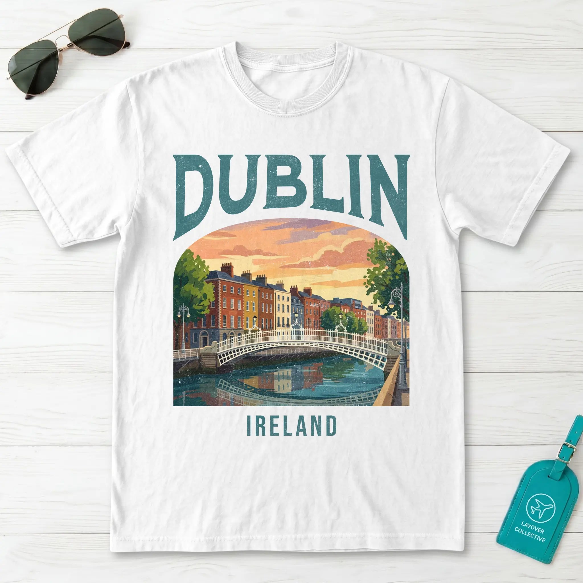Dublin Vintage Travel Poster T-Shirt