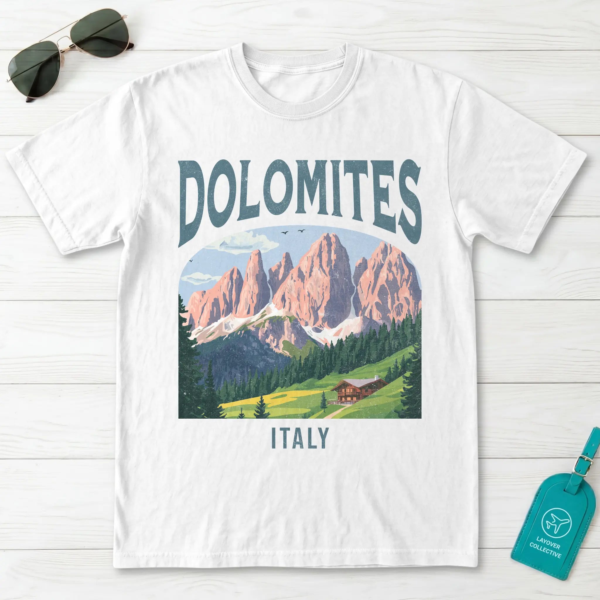 The Dolomites Italy Vintage Travel Poster T-Shirt