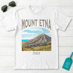 Mount Etna Italy Vintage Travel Poster T-Shirt