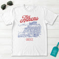 Athens Greece Acropolis Line Art Graphic T-Shirt