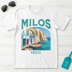 Milos Greece Vintage Travel Poster T-Shirt