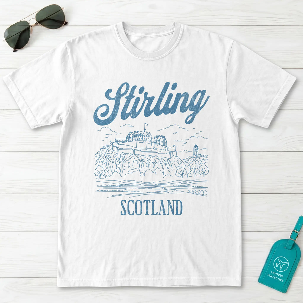 Stirling Scotland Line Art T-Shirt