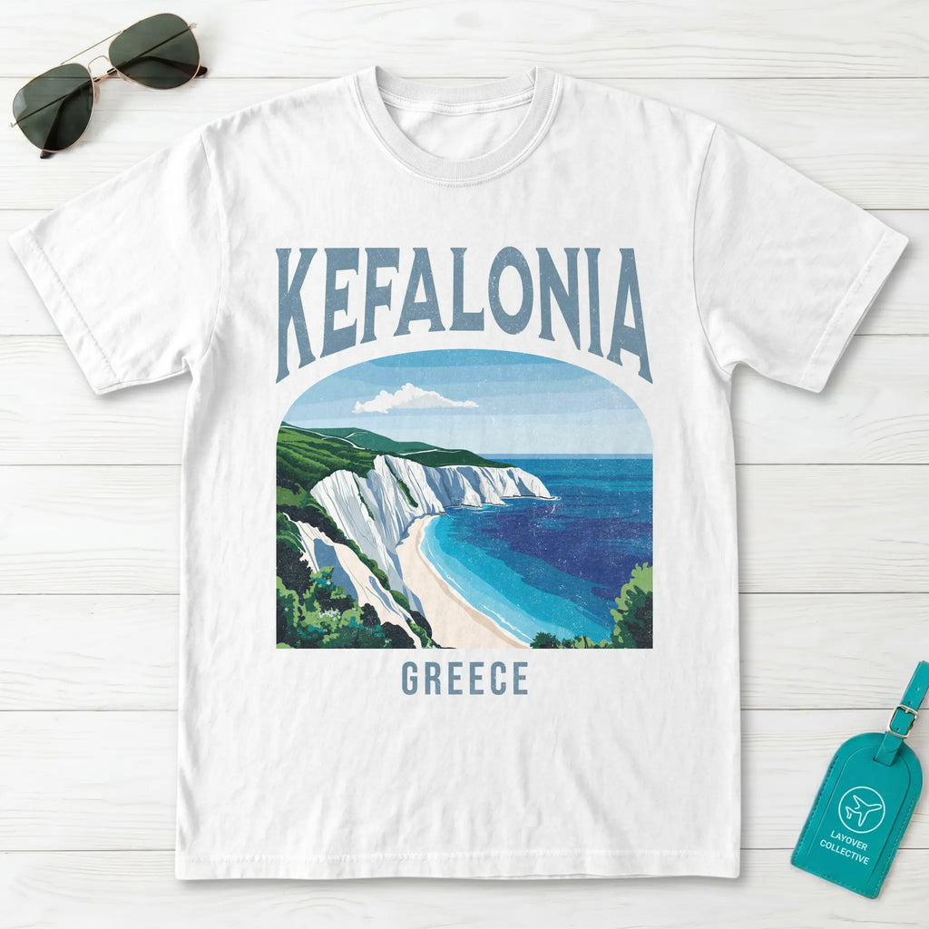Kefalonia Greece Vintage Travel Poster T-Shirt