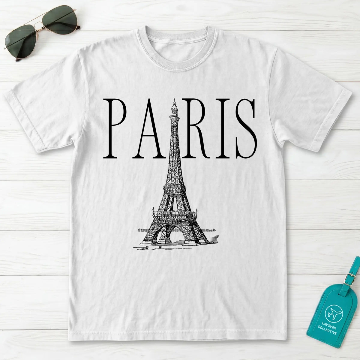Paris Eiffel Tower Sketch T-Shirt