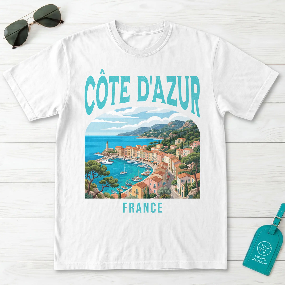Côte d'Azur France Vintage Travel Poster T-Shirt