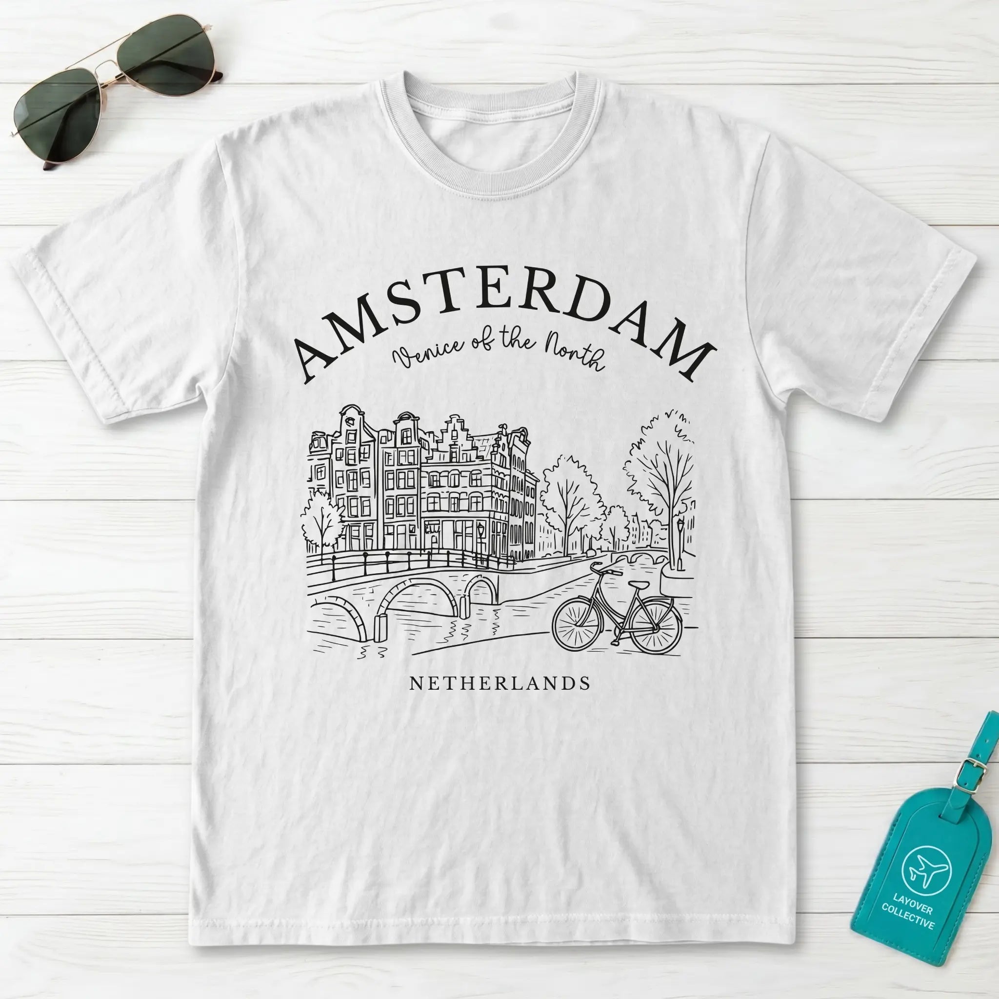 Amsterdam Vintage Sketch T-Shirt