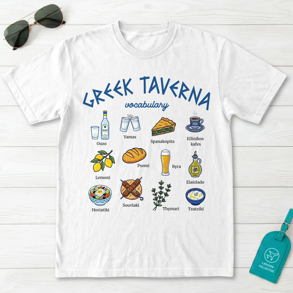 Greek Taverna Vocabulary T-Shirt