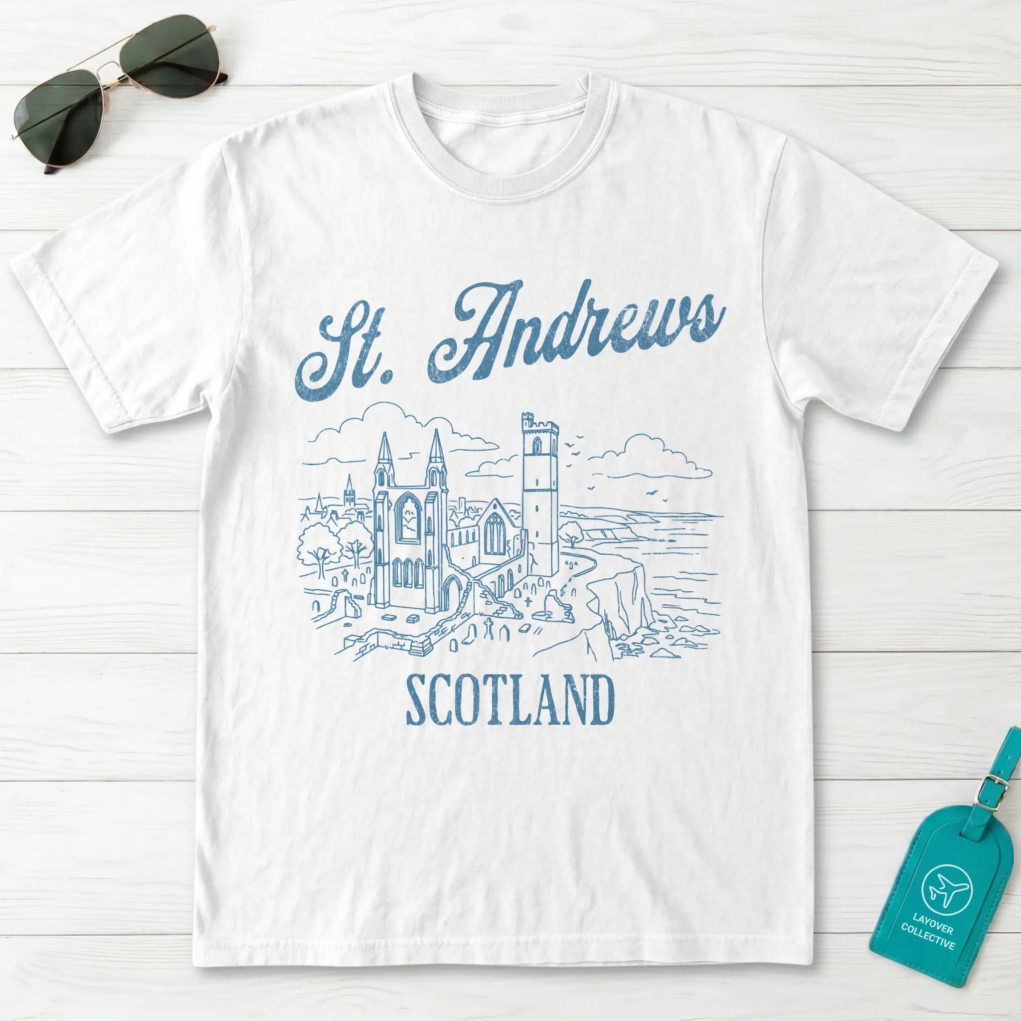 St. Andrews Scotland Line Art T-Shirt