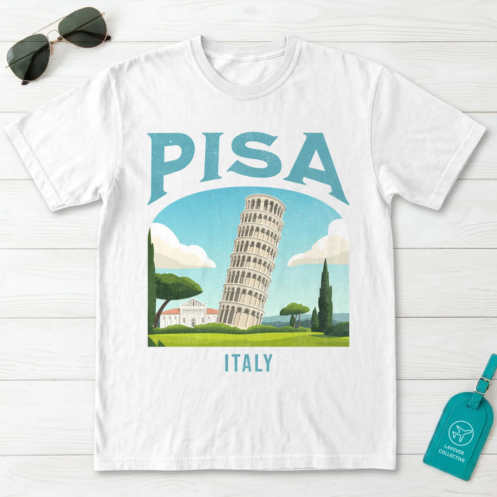 Pisa Italy Vintage Travel Poster T-Shirt