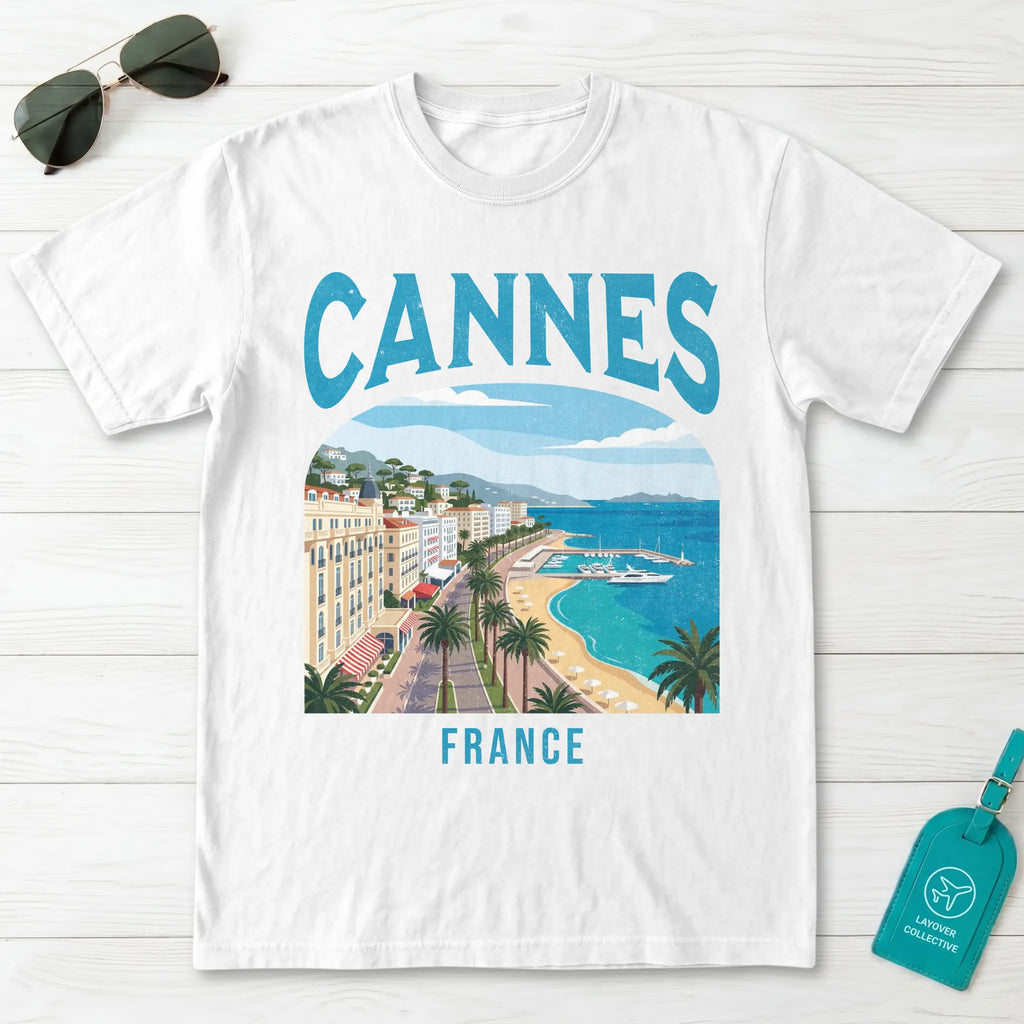 Cannes France Vintage Travel Poster T-Shirt