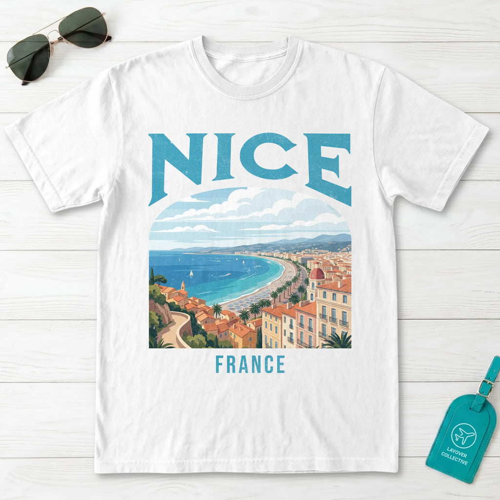 Nice France Vintage Travel Poster T-Shirt