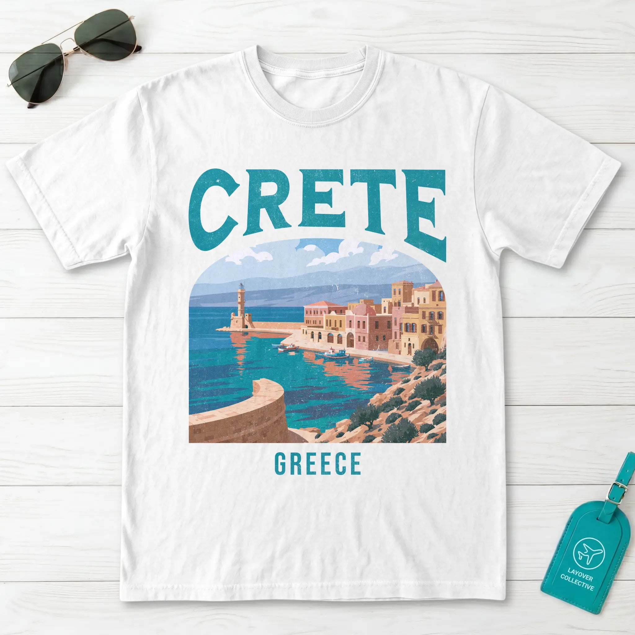 Crete Greece Vintage Travel Poster T-Shirt