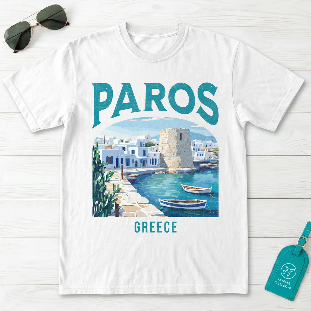 Paros Greece Vintage Travel Poster T-Shirt