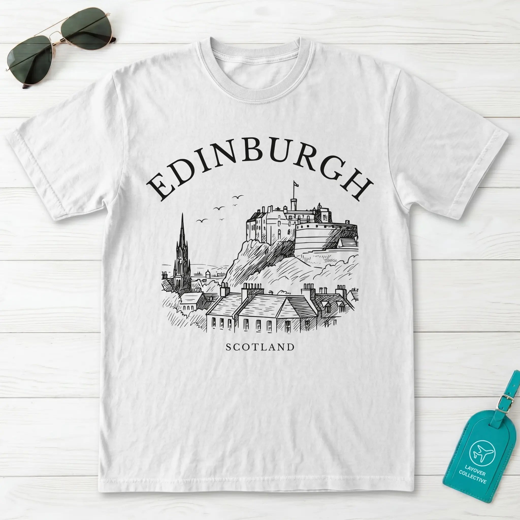 Edinburgh Vintage Sketch T-Shirt
