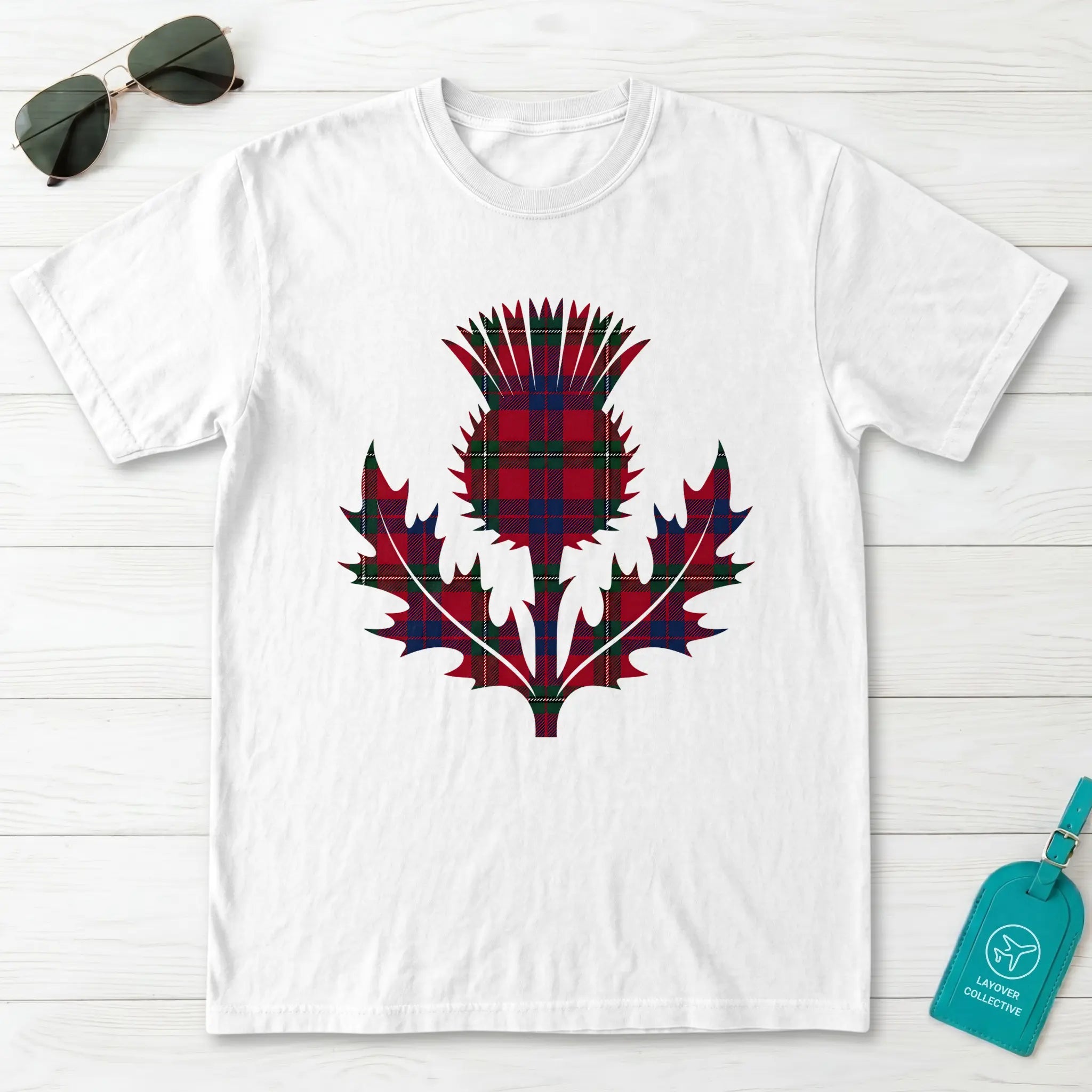 Tartan Thistle Scotland Graphic T-Shirt