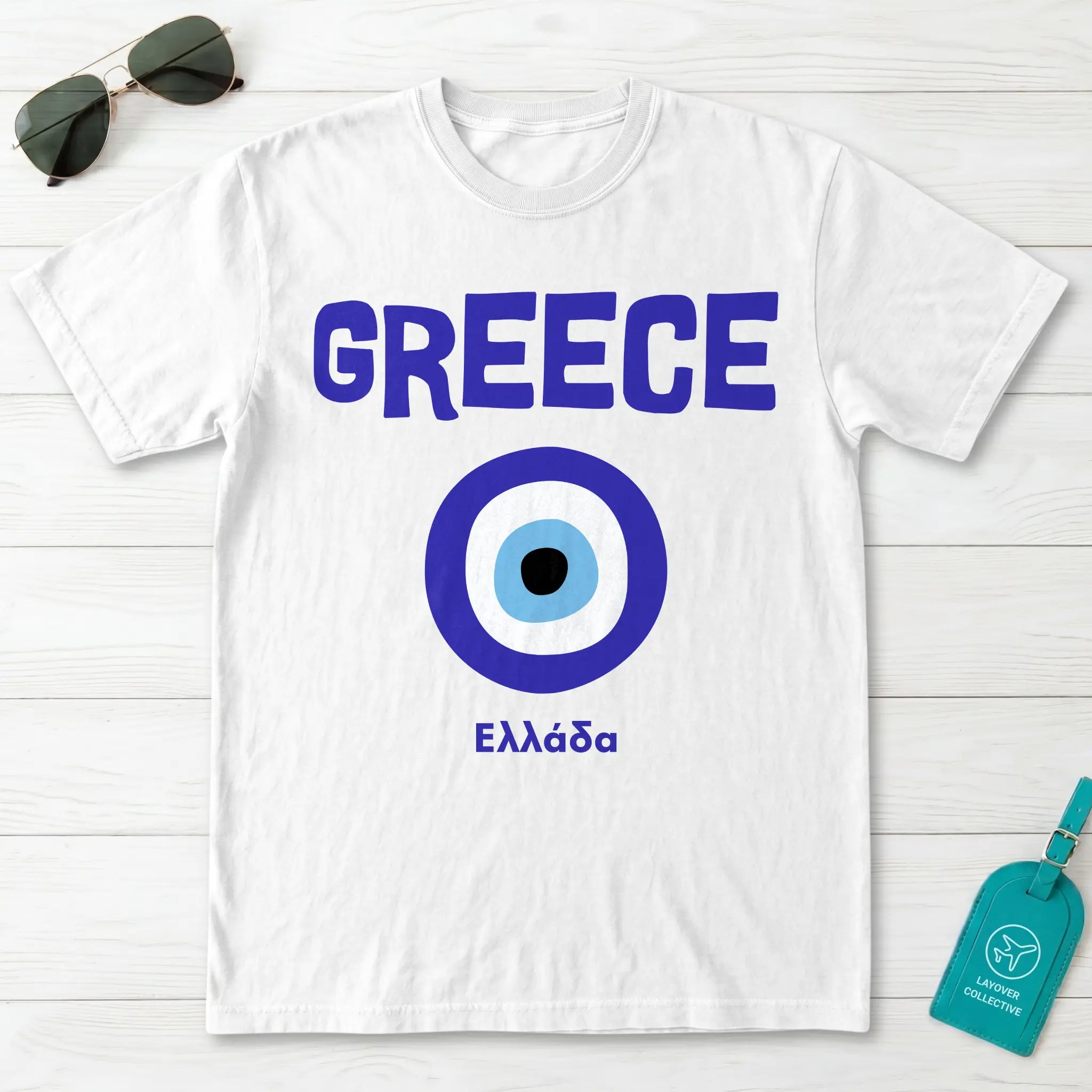 Greece Evil Eye Graphic T-Shirt