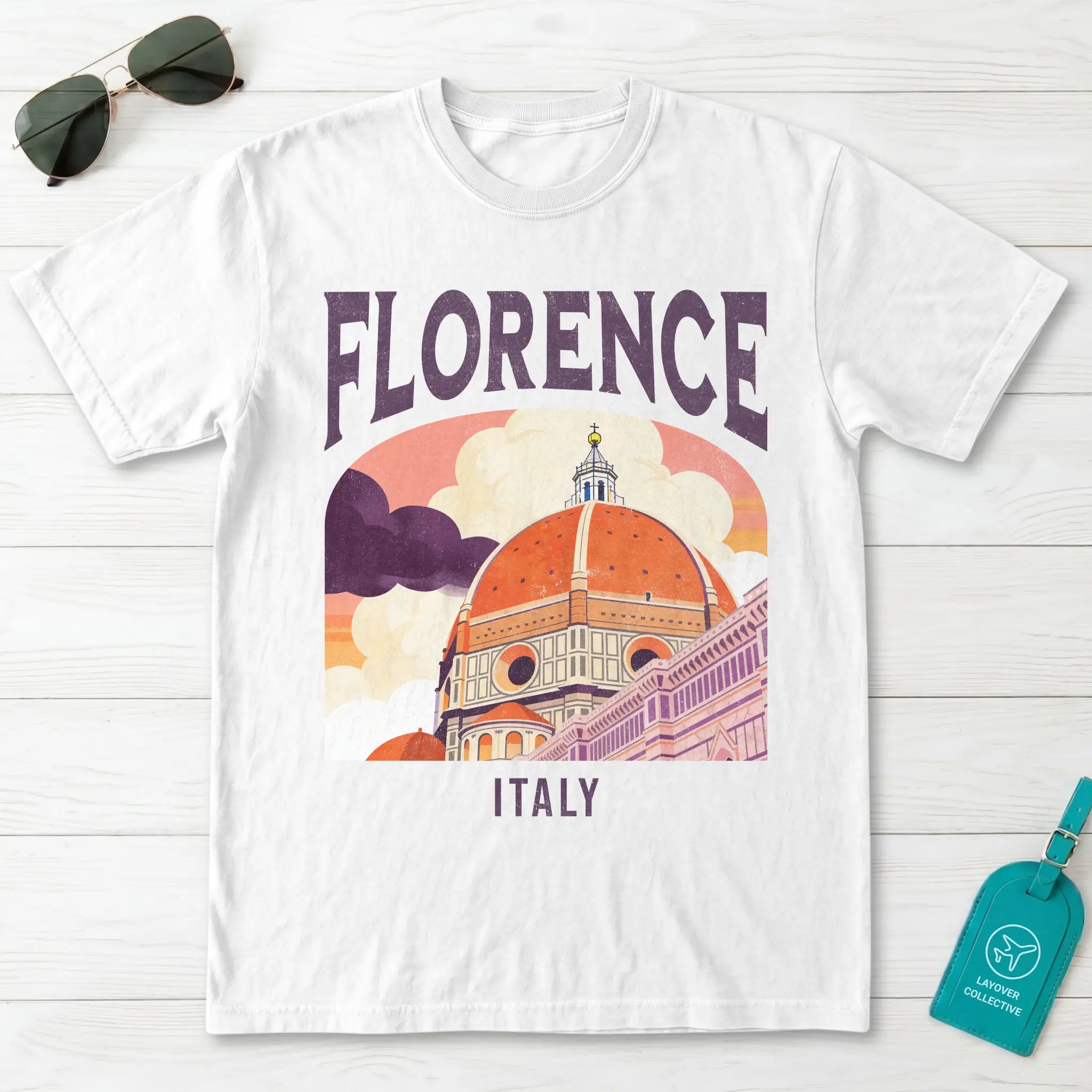 Florence Italy Vintage Travel Poster T-Shirt