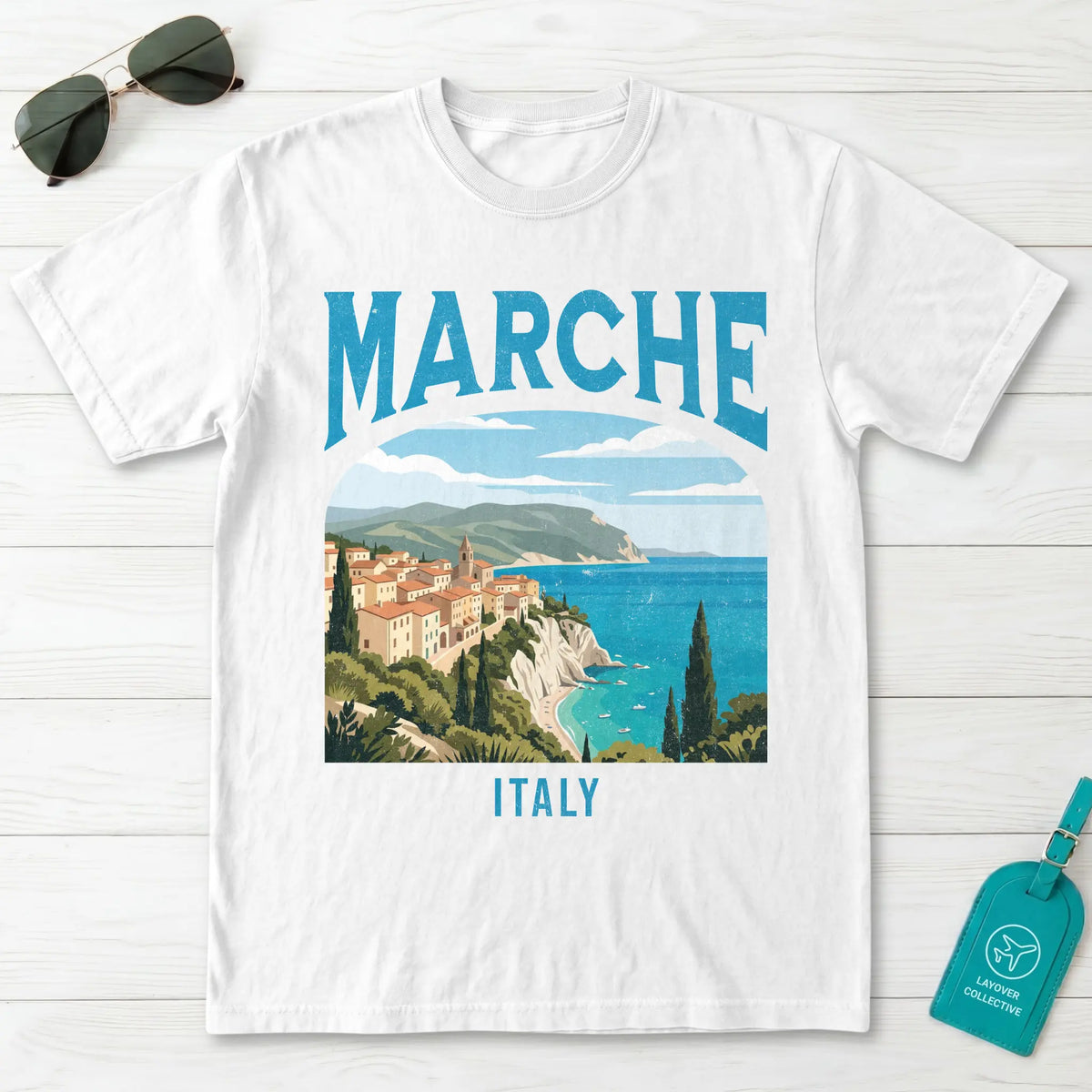 Marche Italy Vintage Travel Poster T-Shirt