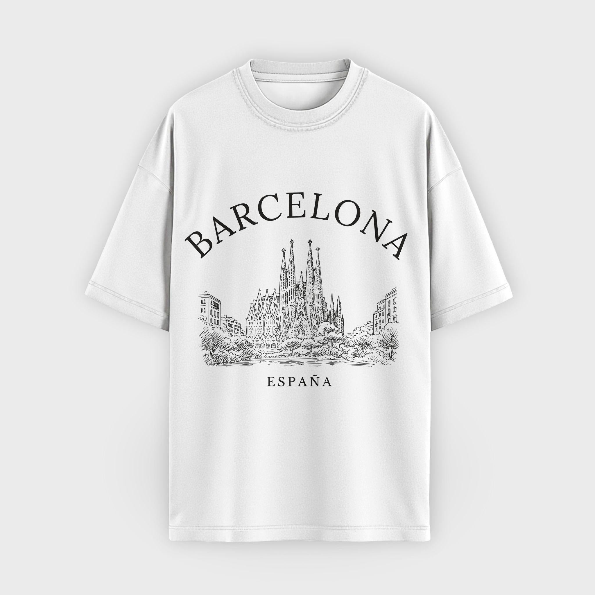Barcelona Vintage Sketch T-Shirt