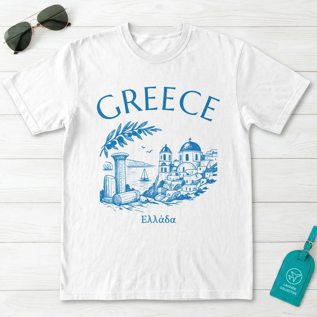 Greece Vintage Sketch T-Shirt