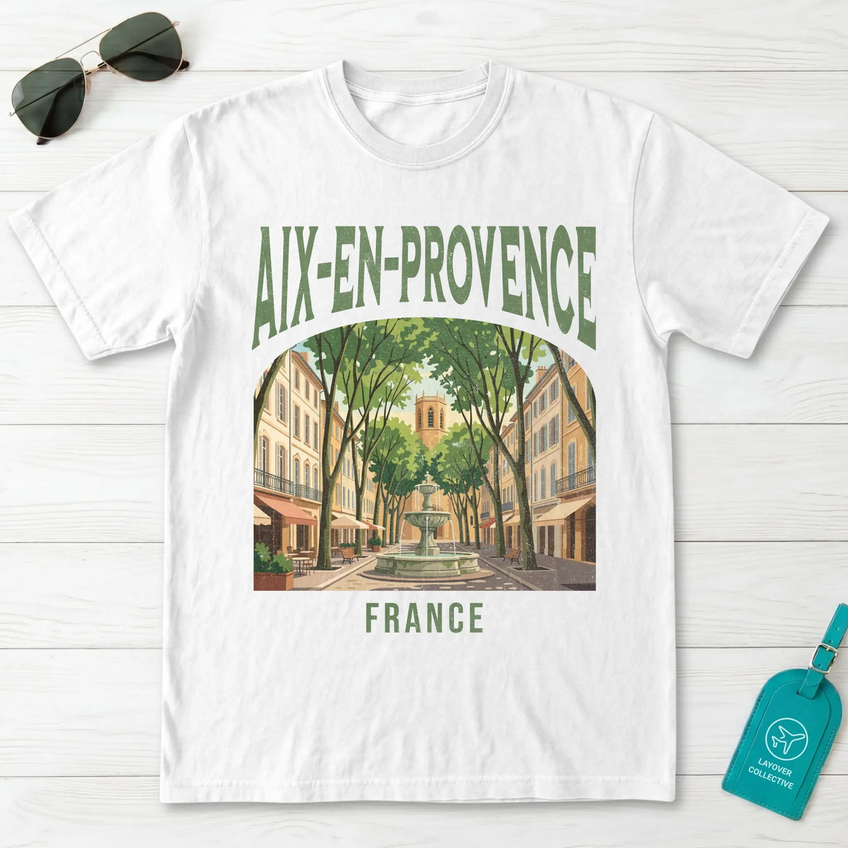 Aix En Provence France Vintage Travel Poster T-Shirt
