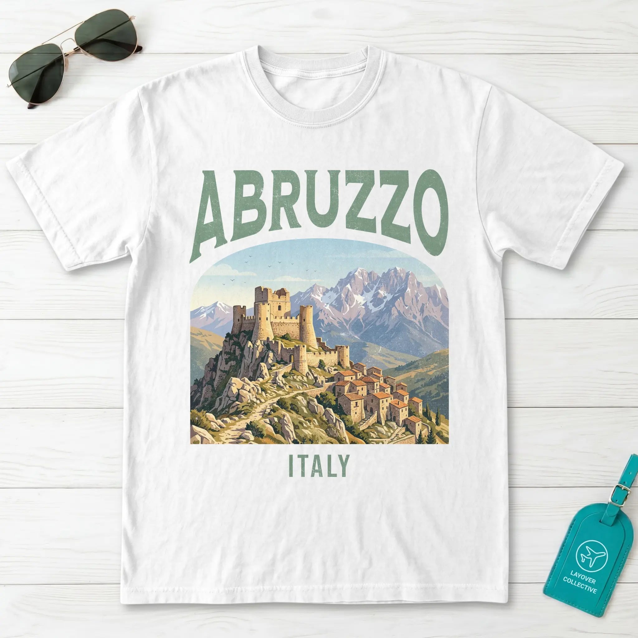 Abruzzo Italy Vintage Travel Poster T-Shirt