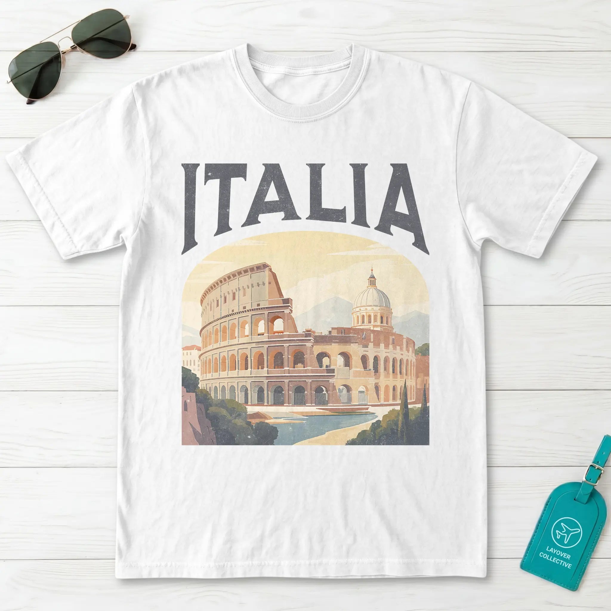 Italia Vintage Travel Poster T-Shirt