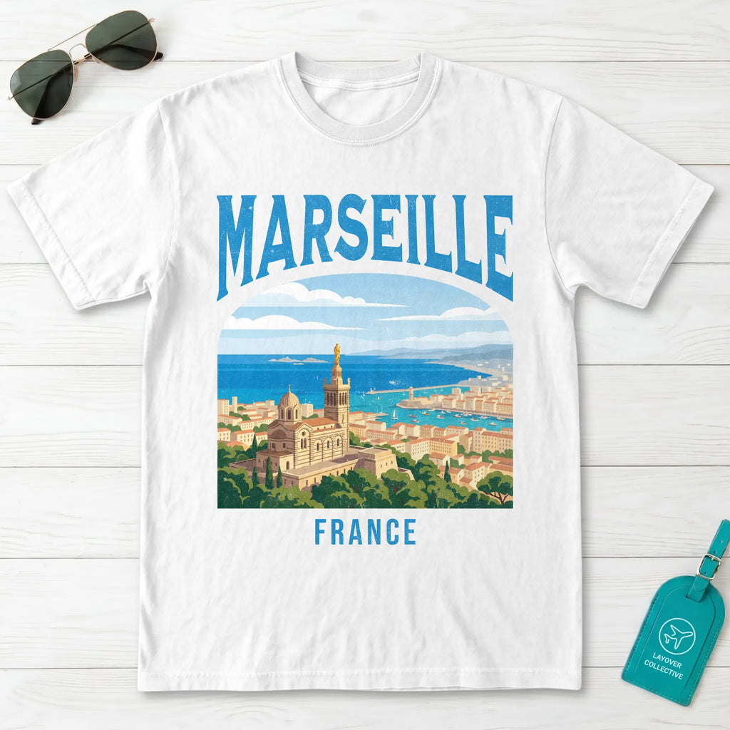 Marseille France Vintage Travel Poster T-Shirt
