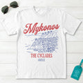 Mykonos Greece The Cyclades Line Art Graphic T-Shirt