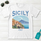 Sicily Italy Vintage Travel Poster T-Shirt